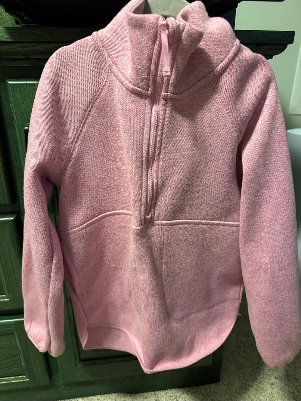 Women’s Pink Half-Zip Sweater Pullover